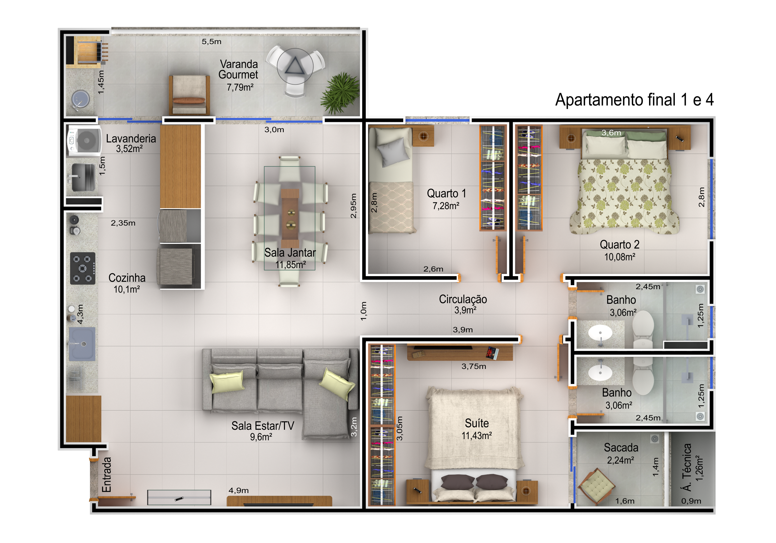 planta, planta apartamento, apartamento a venda, uberlândia, imoveis a venda, residencial tapajos
